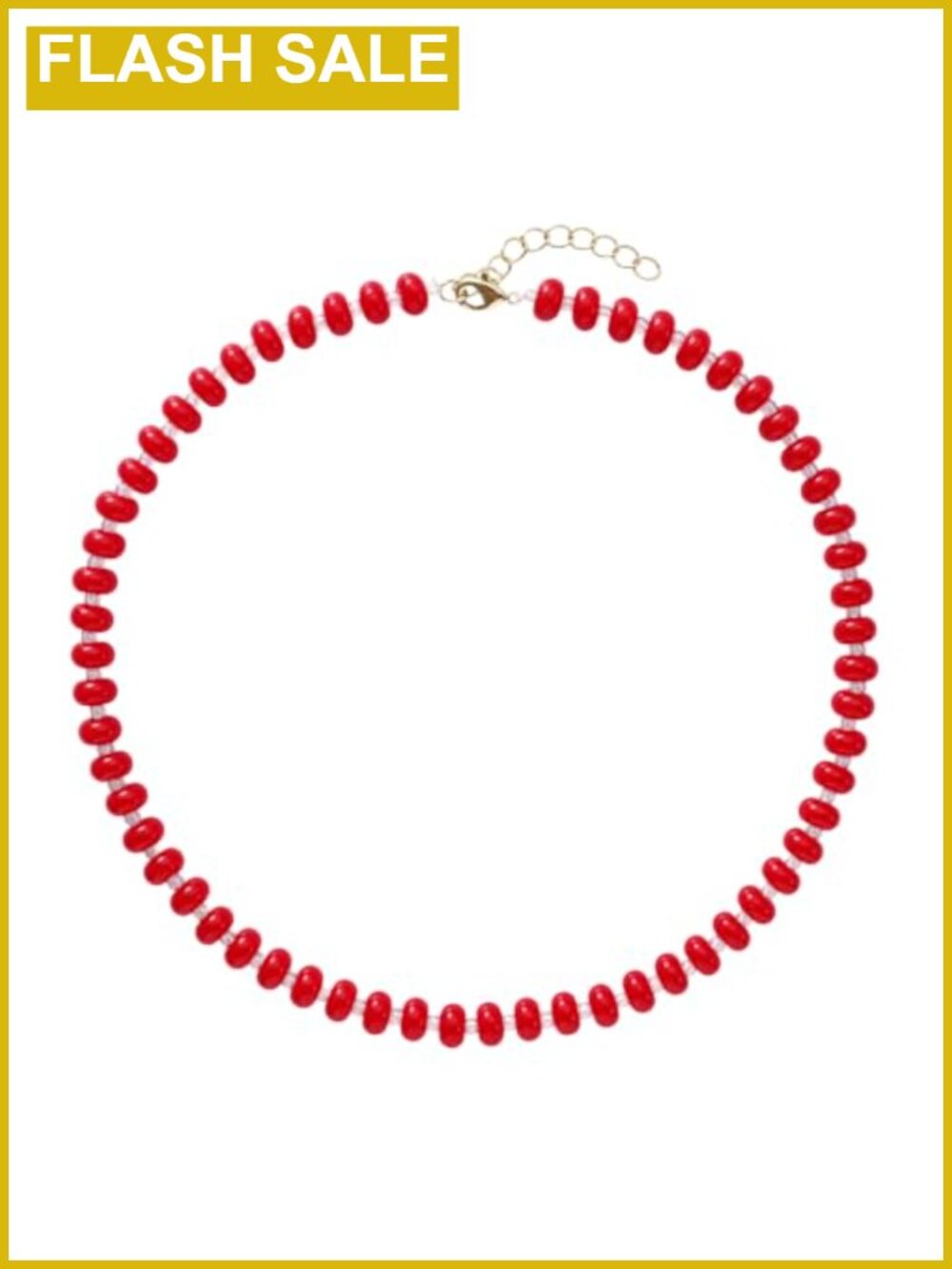 Handmade Boho Beaded Choker Necklace Natural Stone 17+2 Inch Women's